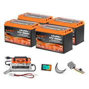 Enjoybot 48V 100Ah Golf Cart Lithium Battery Conversion Kit - 4 Batteries