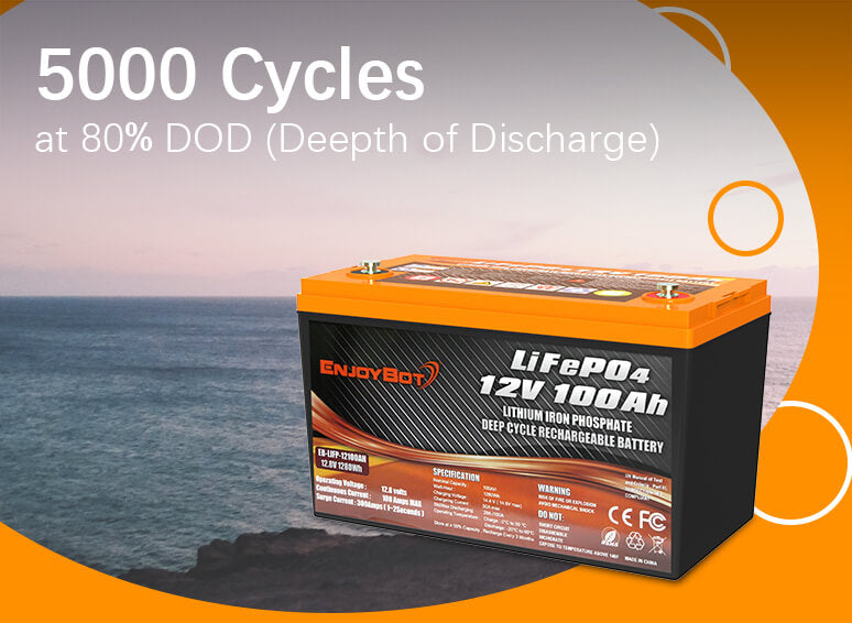 ENJOYBOT Used Second Hand Battery 12V 100AH LiFePO4 Lithium Battery – Enjoybot  Official Store