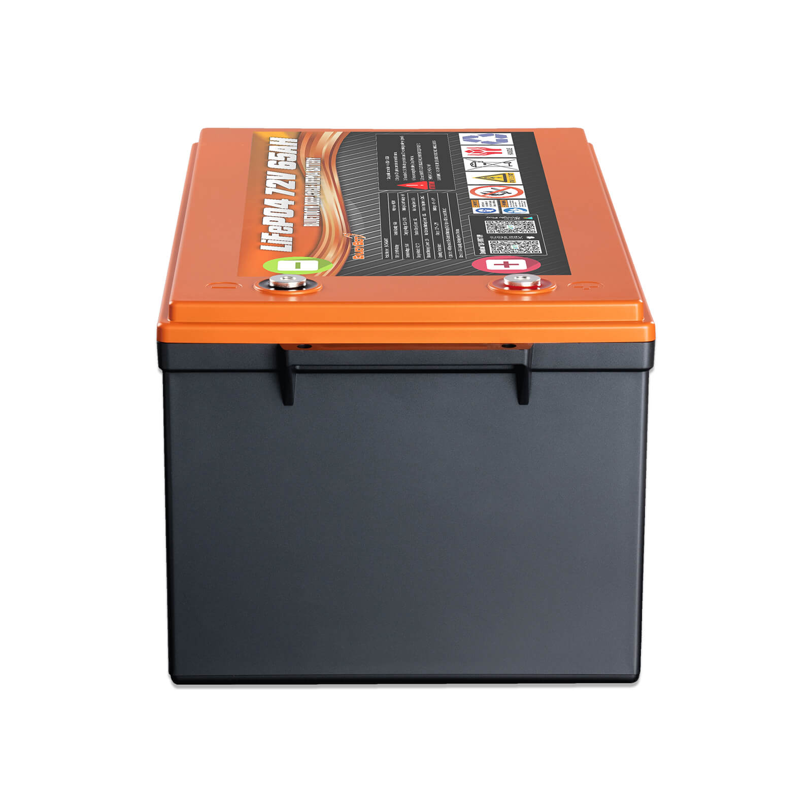 Enjoybot 72V 65AH LiFePO4 Lithium Battery with Bluetooth & Low-Temp, 4992Wh, 120A BMS