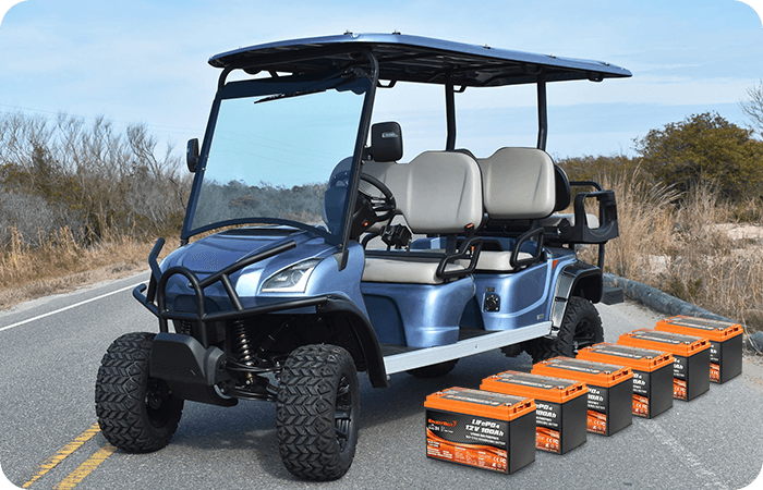 Enjoybot 72V 100Ah LiFePO4 Lithium Golf Cart Battery Set - 6 Batteries