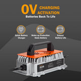 Enjoybot 73V 13A Mountable LiFePO4 Lithium Battery Charger For 60V Golf Carts
