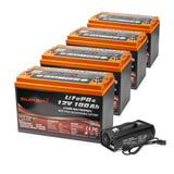 ENJOYBOT 12V 100AH LiFePO4 Lithium Battery, Group 31 Battery, 1280 Wh Energy, Deep Cycle Battery with High & Low Temp Protection  - Built With 100A BMS