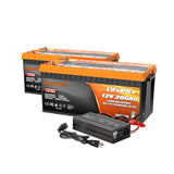 Enjoybot 12V 200Ah LiFePO4 Lithium Battery With Self-Heating, 2560Wh, 200A BMS