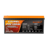 ENJOYBOT 24V 100AH 2560 Wh LiFePO4 Lithium Battery High & Low Temp Protection - Built With 100A BMS FOR Van/RV/Camping/Trolling Motor