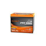 Enjoybot 24V 50Ah Group24 Self-Heating LiFePO4 Lithium Battery 1 Pack