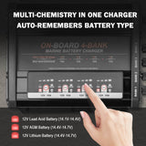 Enjoybot 4 Bank 12V 10A On-Board Marine Battery Charger