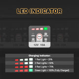 Enjoybot 4 Bank 12V 10A On-Board Marine Battery Charger