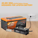 Enjoybot 43.8V 20A LiFePO4 Battery Charger with Ring Terminals_2