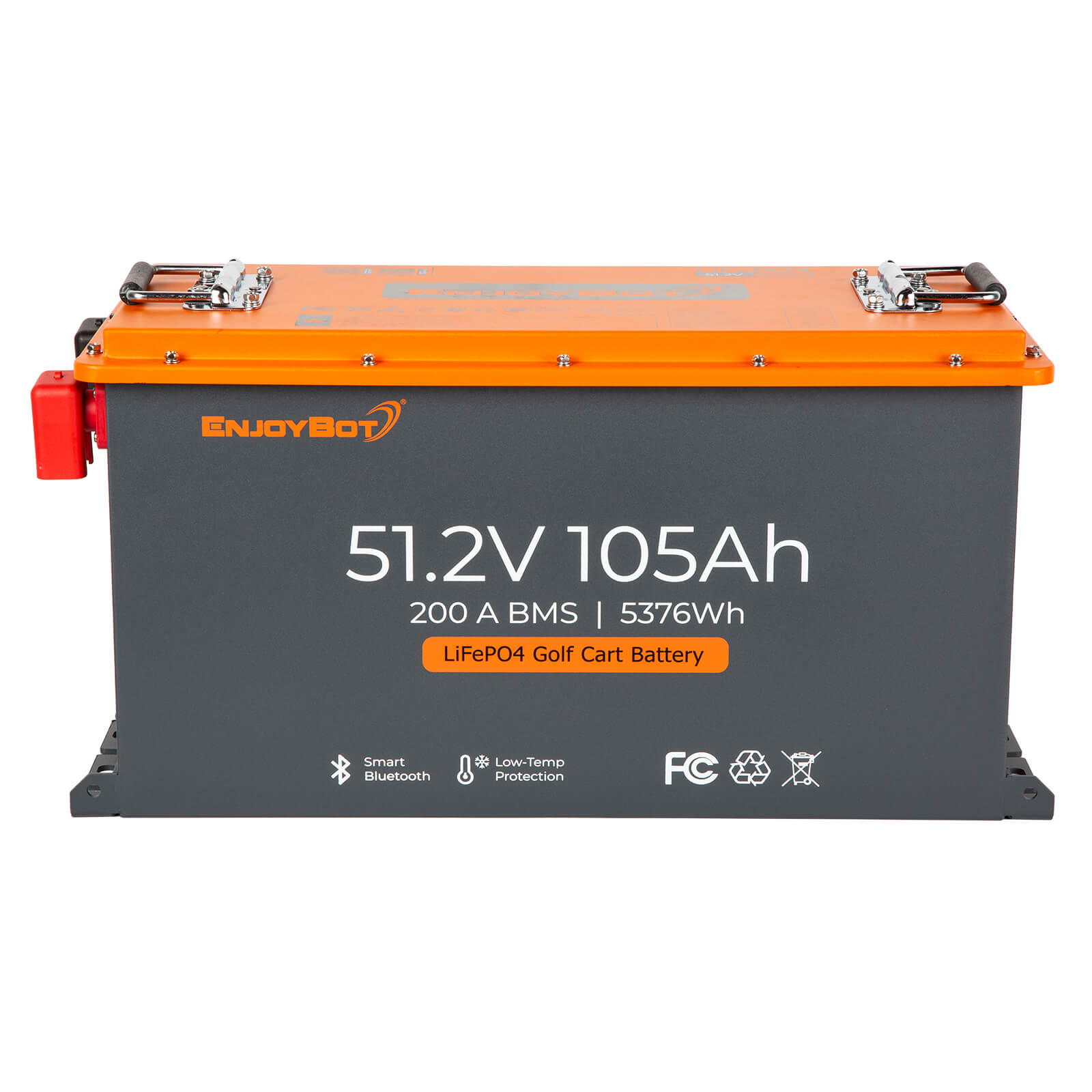 Enjoybot 48V (51.2V) 105AH Lithium Golf Cart Battery Conversion Kit with Bluetooth, 200A BMS, All-in-one Kit