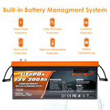 Enjoybot Lithium-Batterie 24 V 200 Ah für Marine Trolling-Motor Deep Cycle Hoch- und Niedertemperaturschutzbatterie 5120 Wh – 2 Batterien
