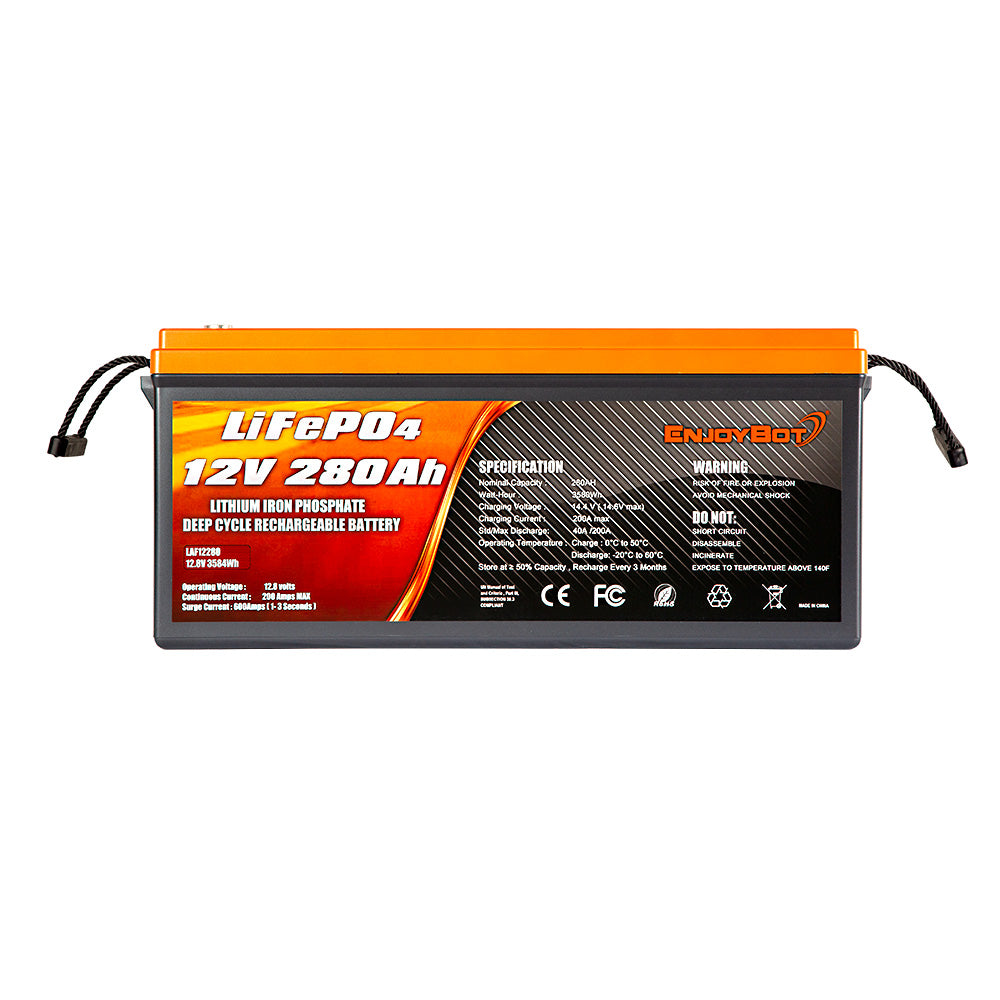 ENJOYBOT 12 V 280 Ah LiFePO4-Lithium-Batterie, Hoch- und Tieftemperatu –  Enjoybot Official Store